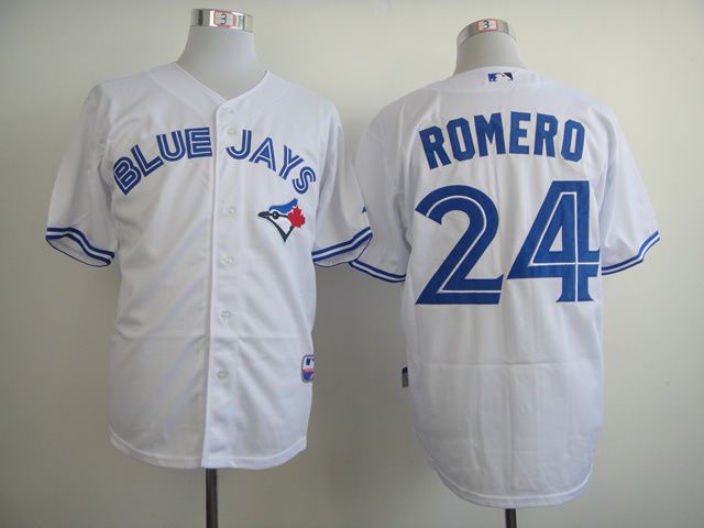 Men Toronto Blue Jays 24 Romero White MLB Jerseys